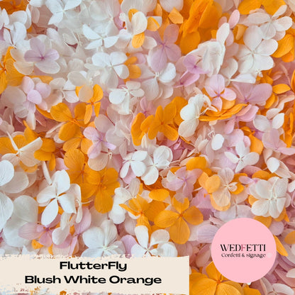 FlutterFly® Petal Confetti - Blush White Orange