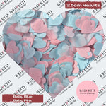 Biodegradable paper Confetti hearts - Baby Blue Baby Pink