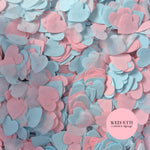 Biodegradable paper Confetti hearts - Baby Blue Baby Pink