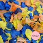 Petal Confetti hydrangea - Blue Orange Lime