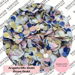 Slow falling paper Confetti - Angel's Mix Gold Rose Gold