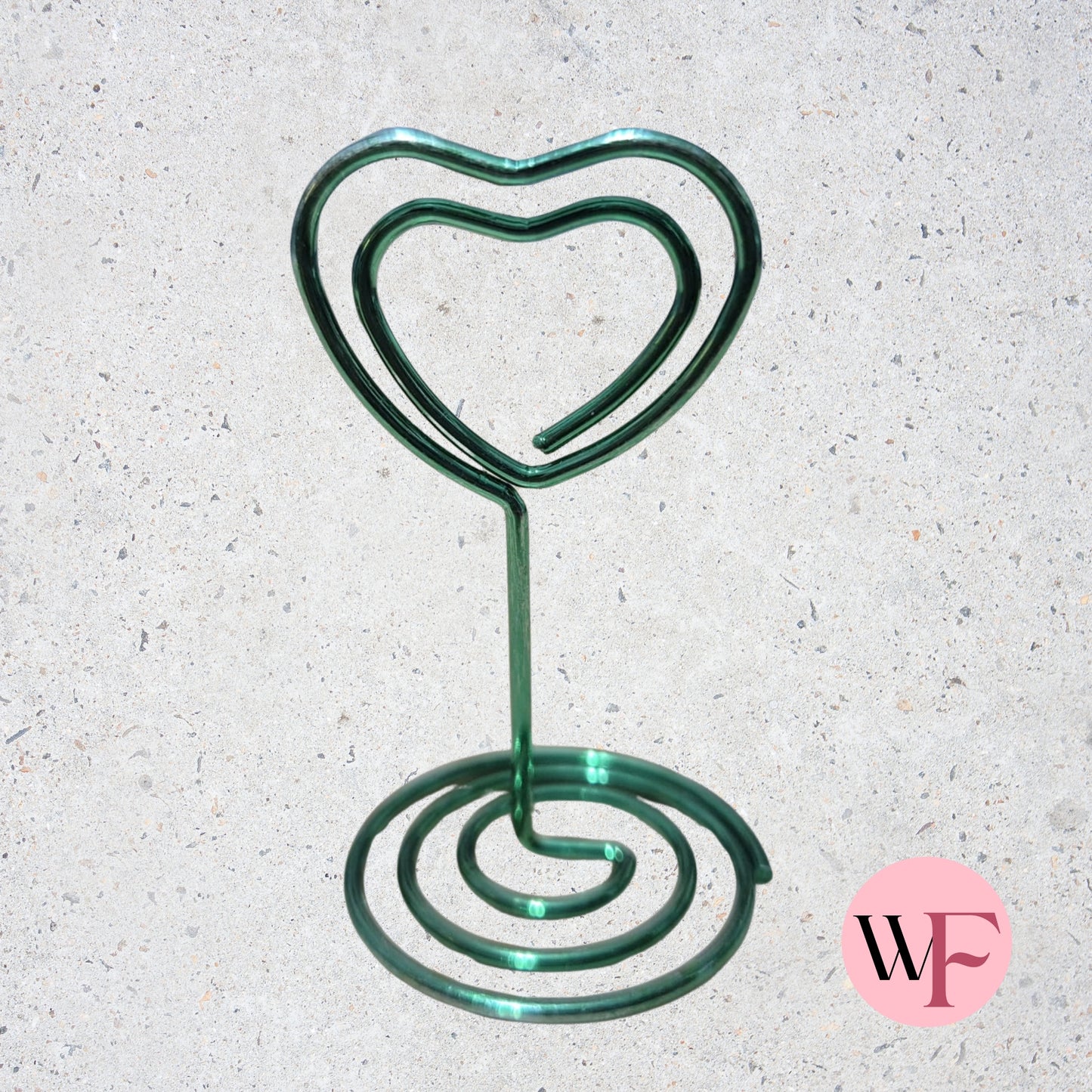 Green heart sign stand
