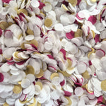 Slow falling paper Confetti - Plum White Gold