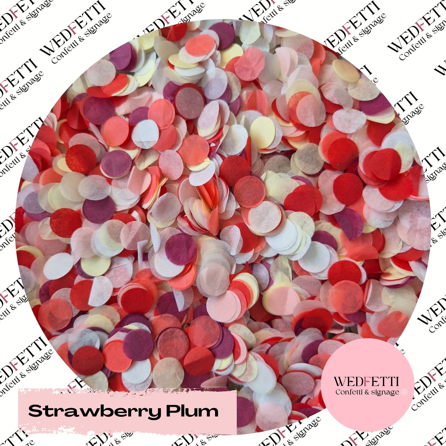 Slow falling paper Confetti - Strawberry Plum