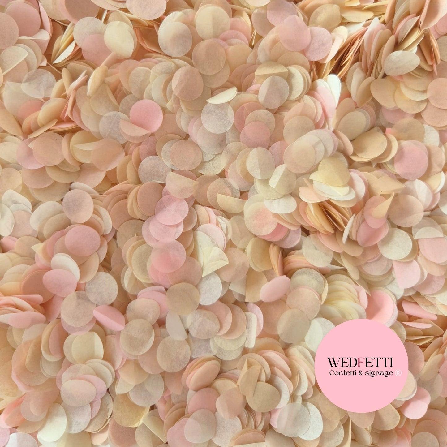 Slow falling paper Confetti - 2 Nude Blush Light Ivory