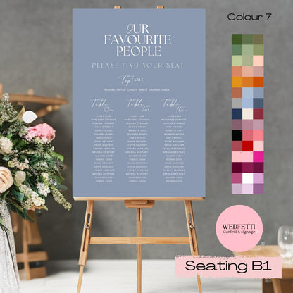 Seating plan - Our Favourite people - B1/7