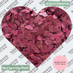 Paper Confetti hearts 1.5cm - Burgundy Red