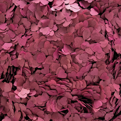 Paper Confetti hearts 1.5cm - Burgundy Red