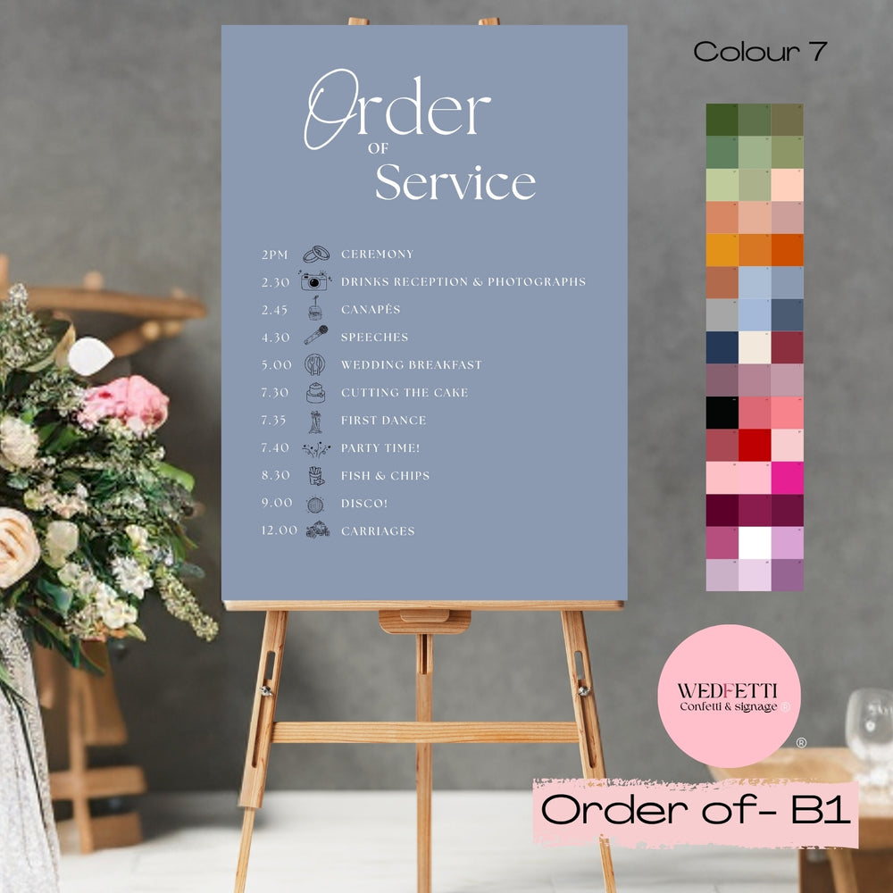 Large Signage - Order of service - B1/7