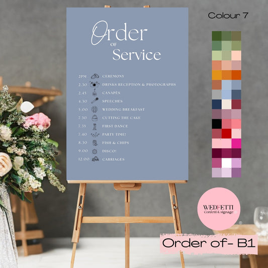 Large Signage - Order of service - B1/7