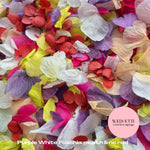 Petal Confetti hydrangea - Purple White Fuschia peach lime Red