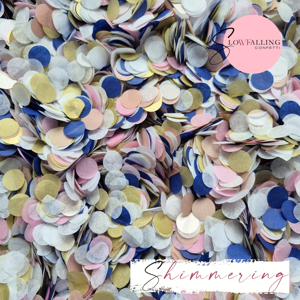Slow falling paper Confetti - Angel's Mix Gold Rose Gold