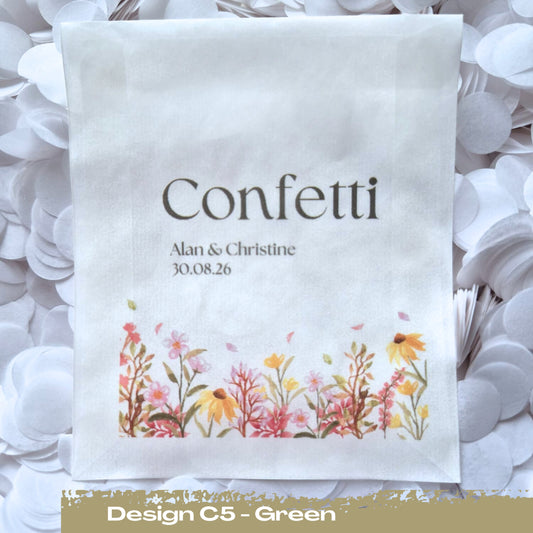 Confetti Packets Biodegradable - C5 Green