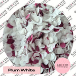 Slow falling paper Confetti - Plum White