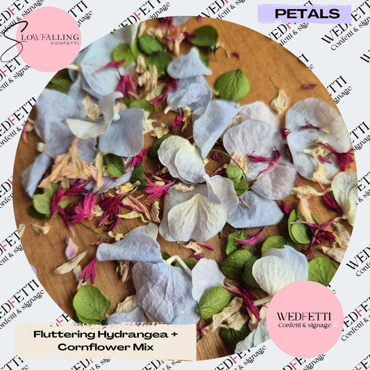 Fluttering Hydrangea + Cornflower Mix