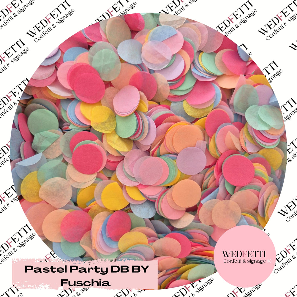 Circles Large 2.5cm Biodegradable - Pastel Party DB BY Fuschia