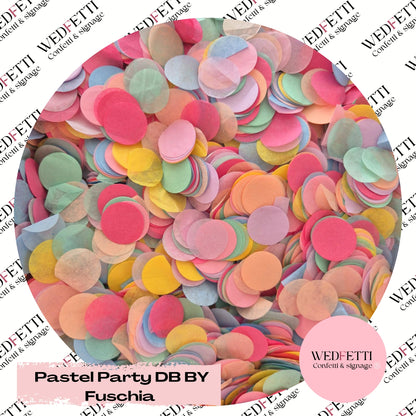 Circles Large 2.5cm Biodegradable - Pastel Party DB BY Fuschia