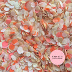 Slow falling paper Confetti - Light Ivory Lightest Pink Burnt Rosey Tea
