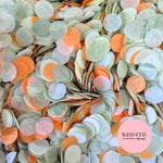 Circles Large 2.5cm Biodegradable - Light Sage October White