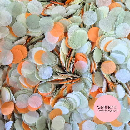 Circles Large 2.5cm Biodegradable - Light Sage October White