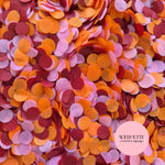 Slow falling paper Confetti - Orange Rose Pink Wine