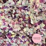 Paper Confetti hearts 1.5cm - Ivory Purple Plum sage Fuschia Blush