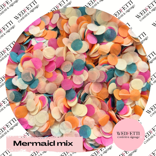 Slow falling paper Confetti - Mermaid mix