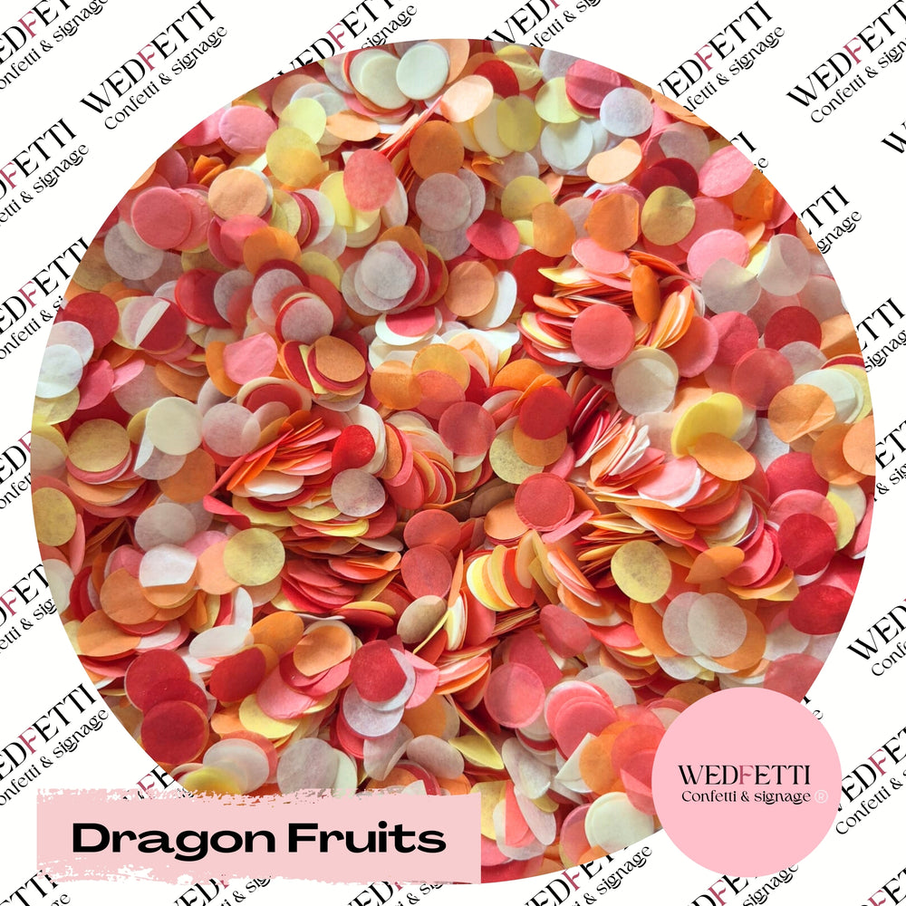 Slow falling paper Confetti - Dragon Fruits