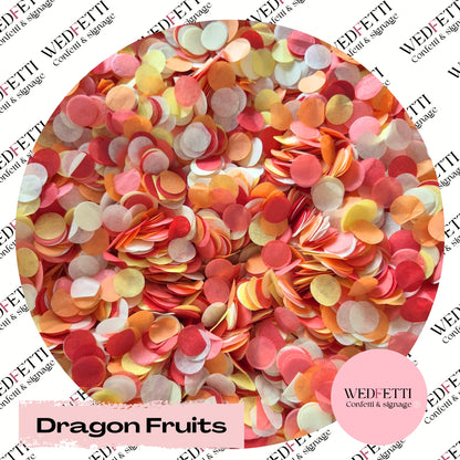 Slow falling paper Confetti - Dragon Fruits