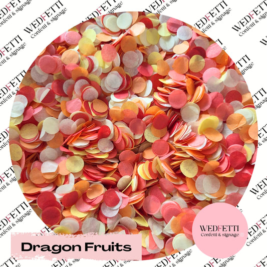 Slow falling paper Confetti - Dragon Fruits