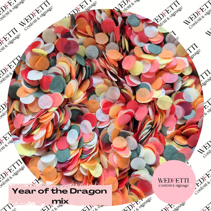 Slow falling paper Confetti - Year of the Dragon mix