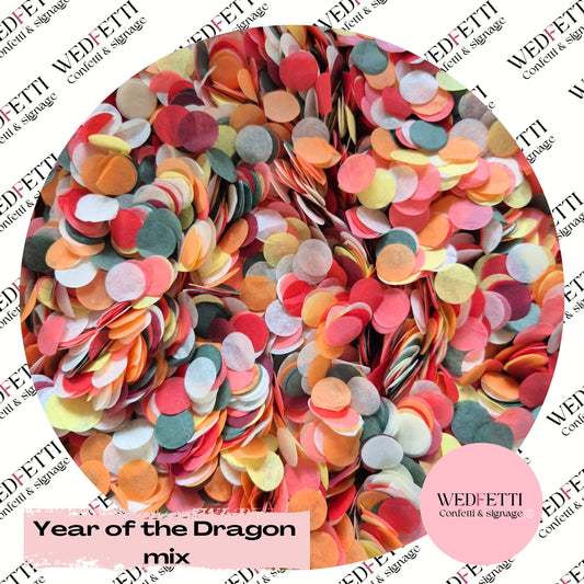 Slow falling paper Confetti - Year of the Dragon mix