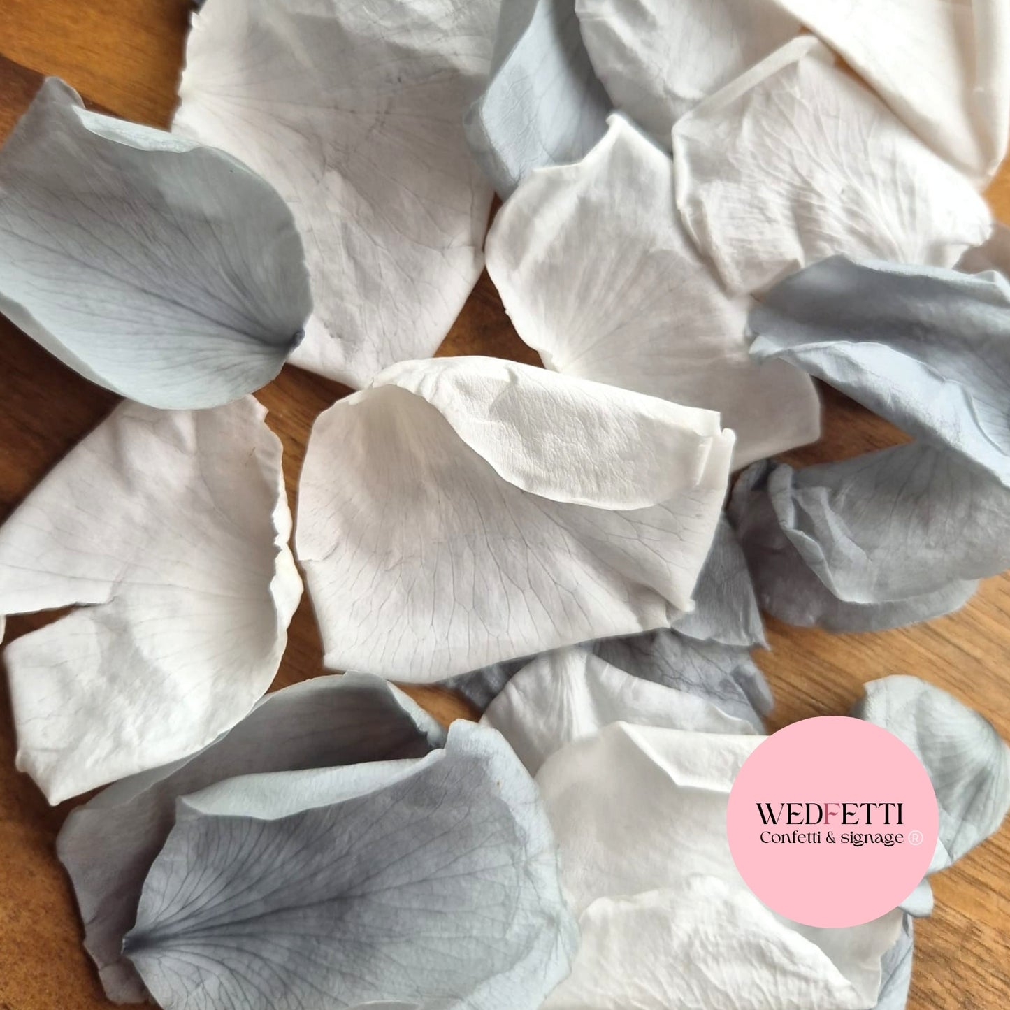 Rose Petals - Blue Silver White