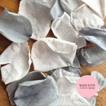 Rose Petals - Blue Silver White