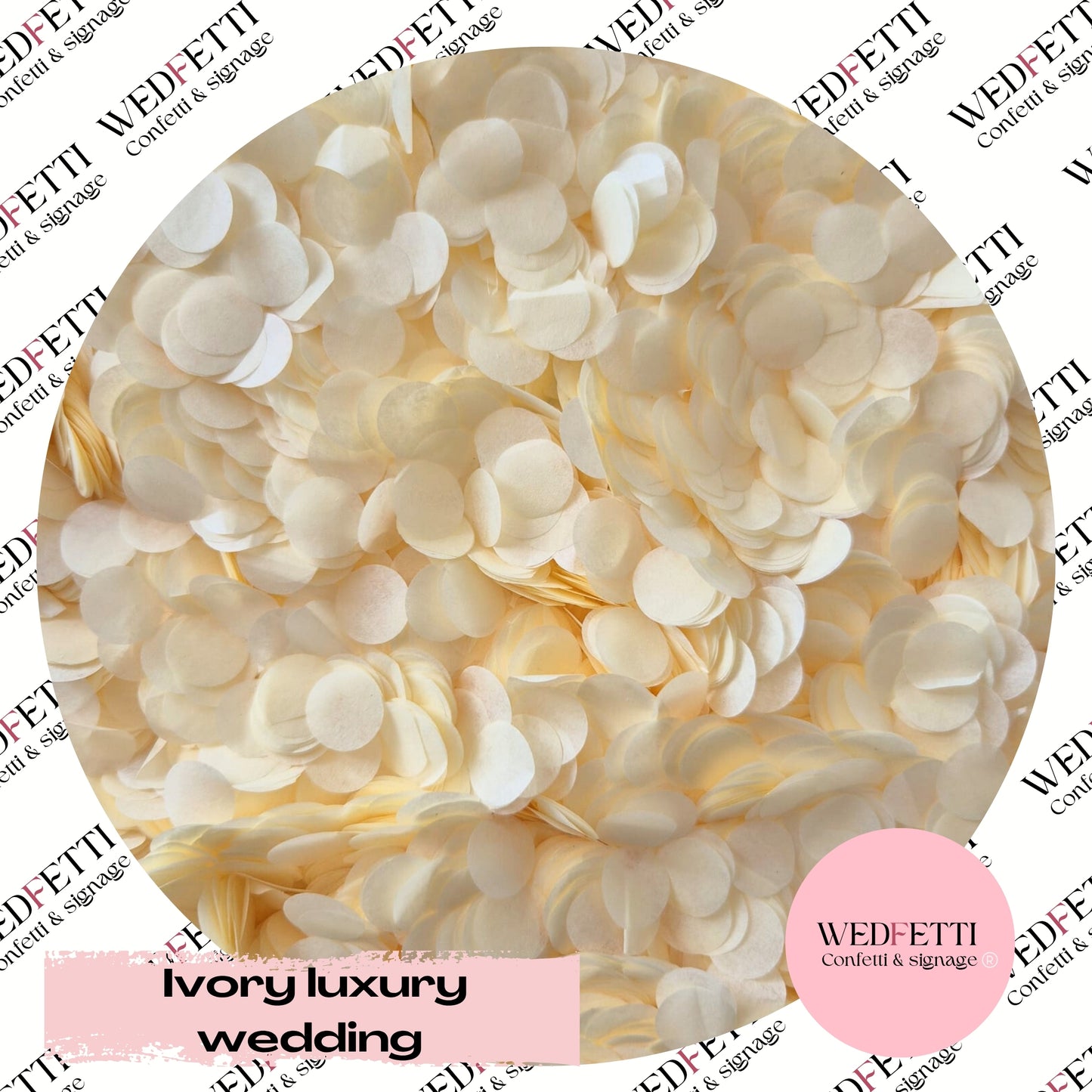 Slow falling paper Confetti - Ivory luxury wedding