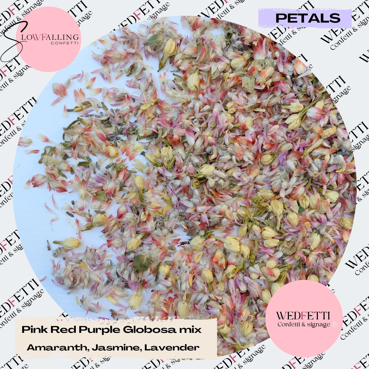 Petal Confetti Pink Red Purple Globosa mix