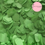 Biodegradable paper Confetti hearts - Apple Green