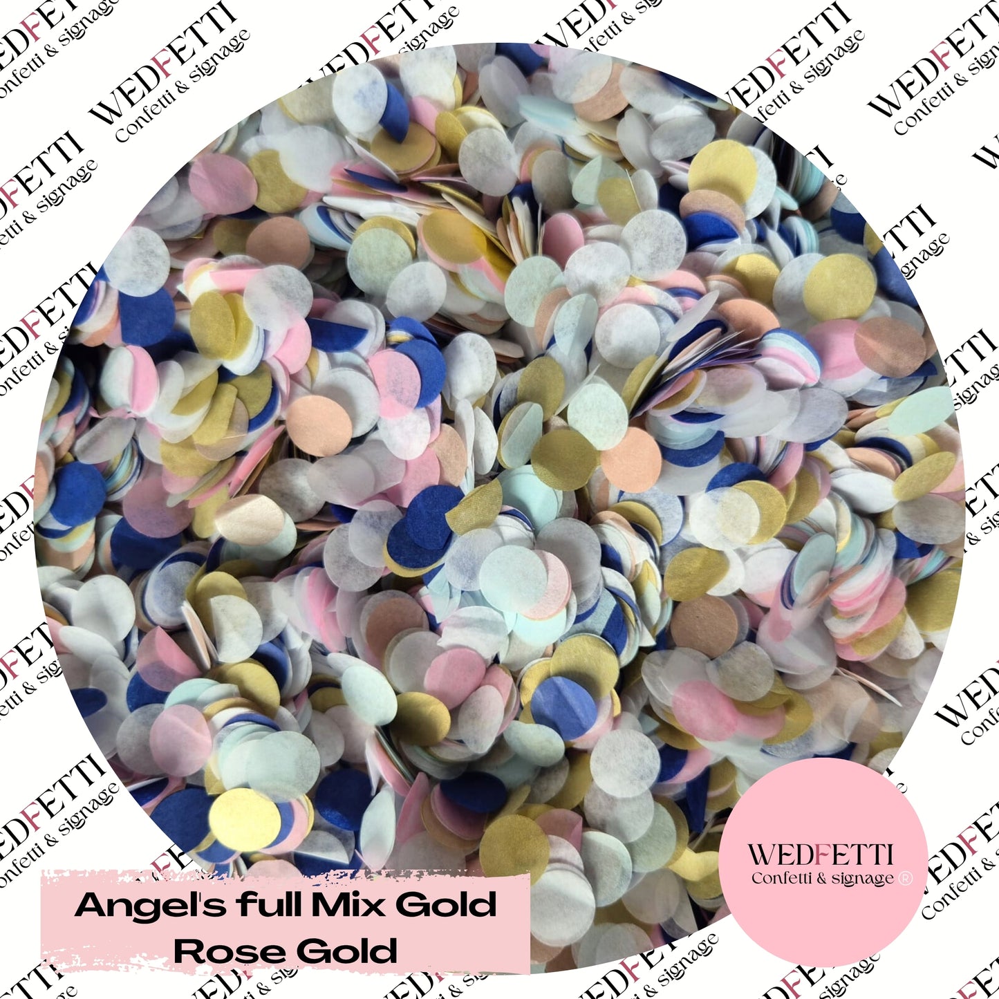 Slow falling paper Confetti - Angel's Full Mix Gold Rose Gold