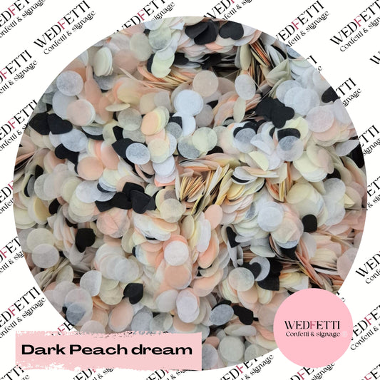 Multi mix Biodegradable paper Confetti - Dark Peach Dream