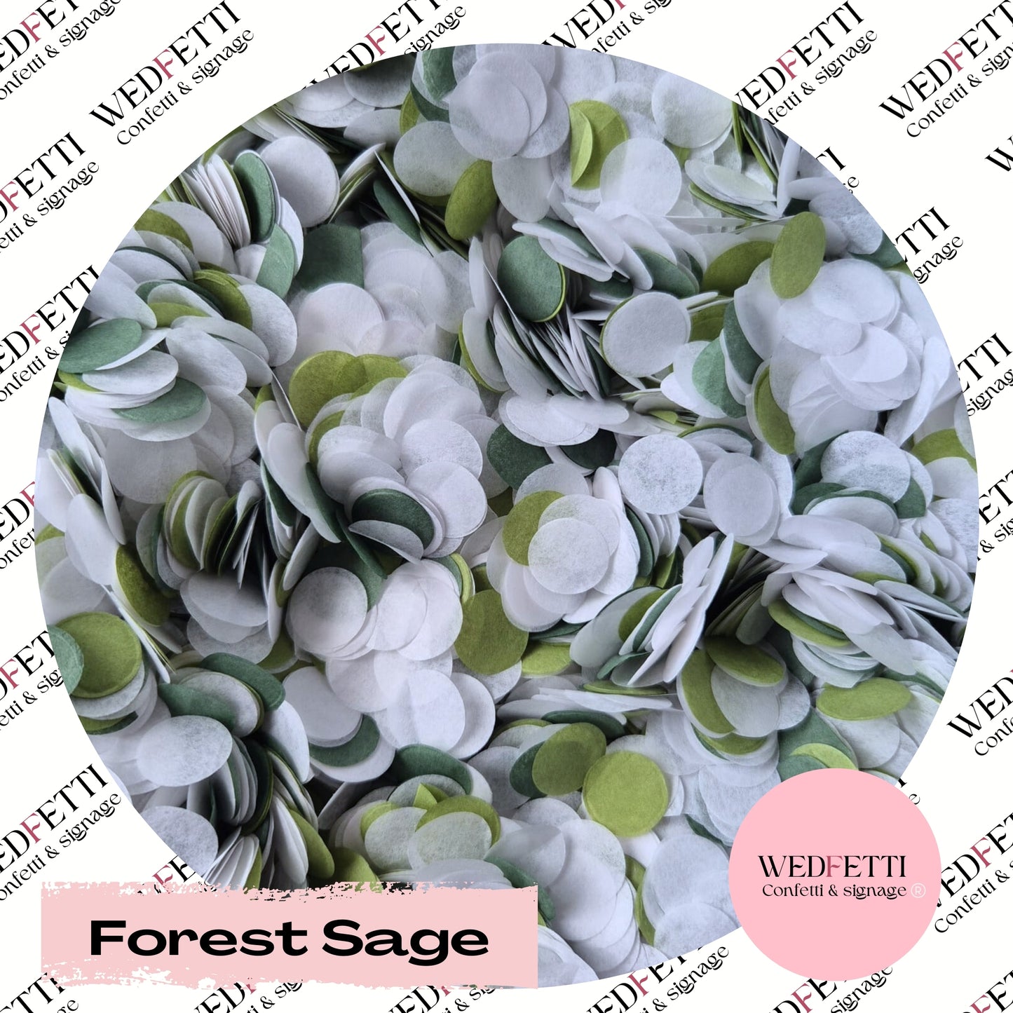 Slow falling paper Confetti - Forest Sage