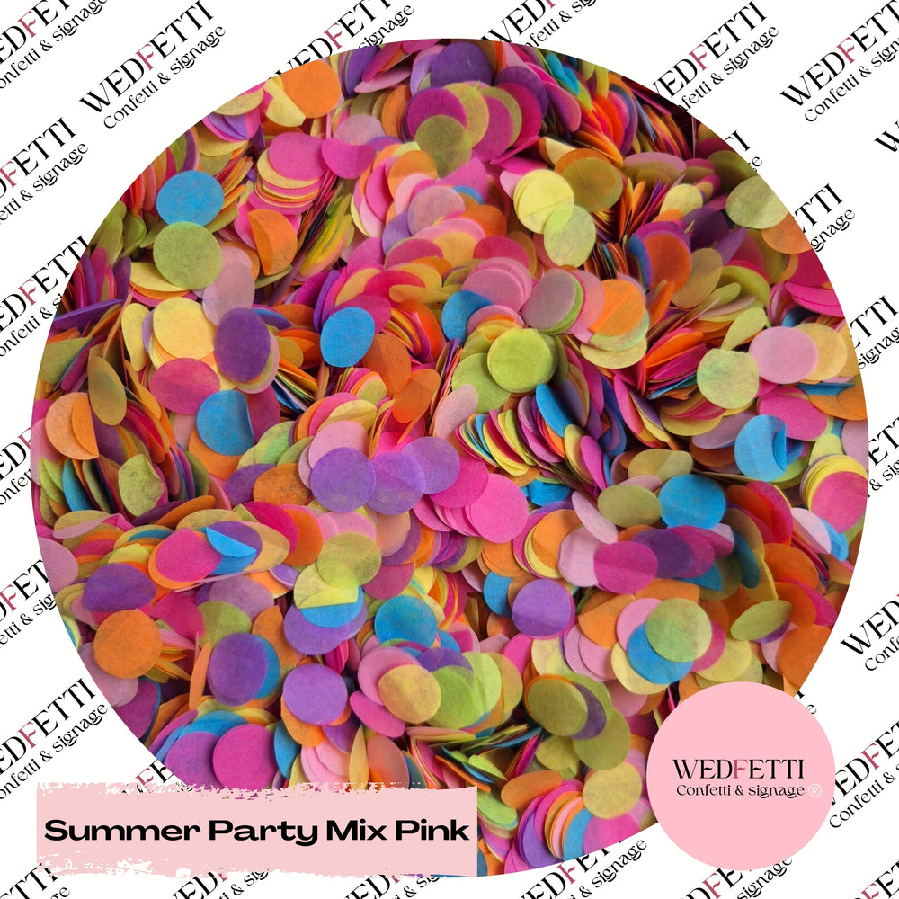 Slow falling paper Confetti - Summer Party Mix Pink