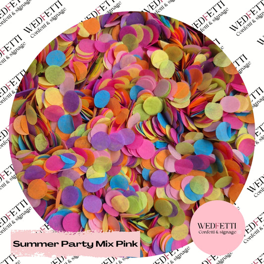 Slow falling paper Confetti - Summer Party Mix Pink