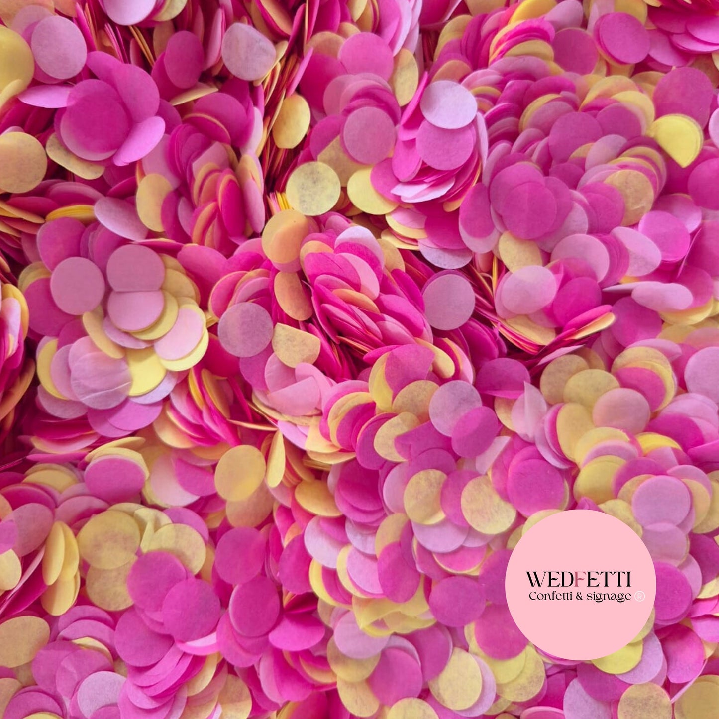 Slow falling paper Confetti - Pink Fuschia Yellow