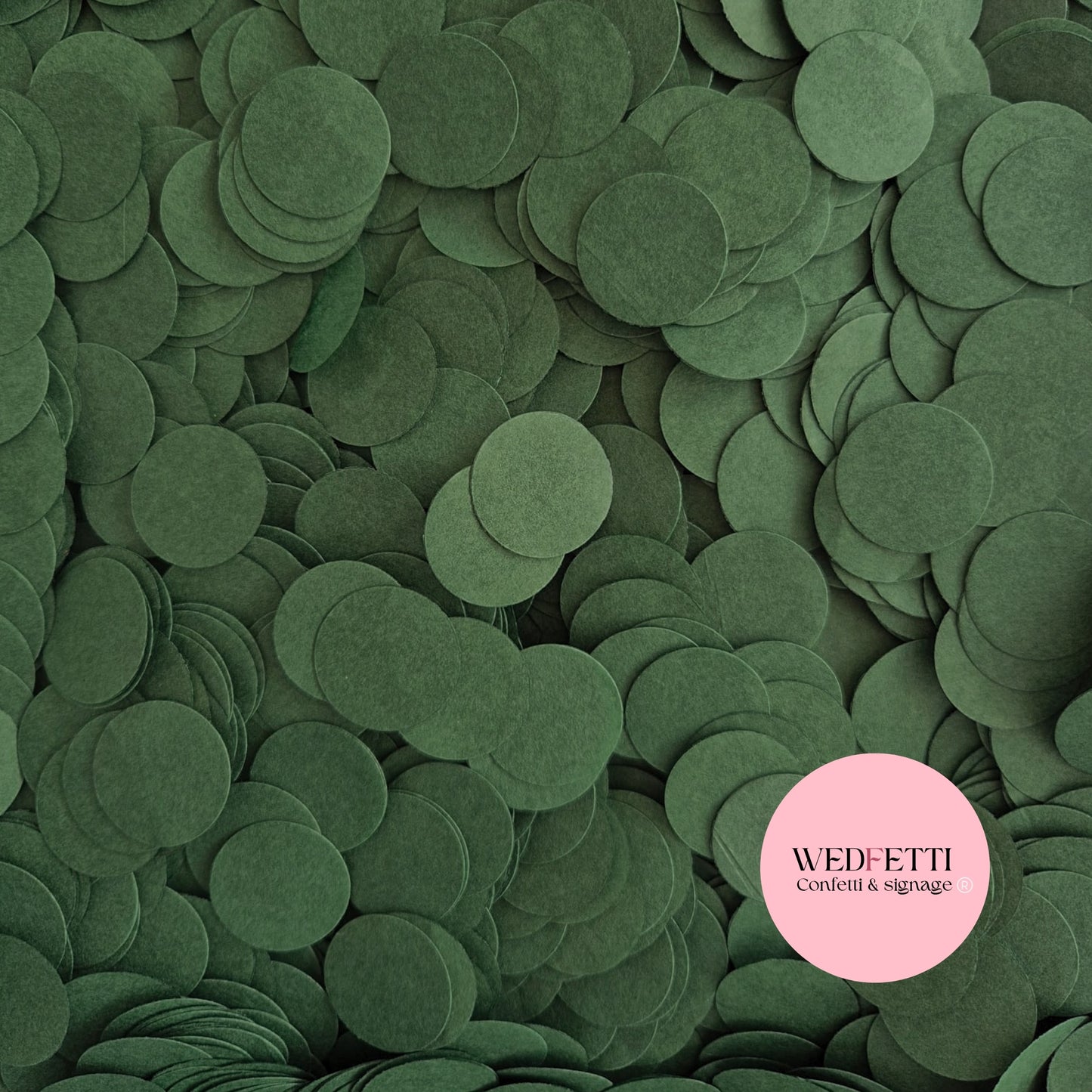 Circles Large 2.5cm Biodegradable - Forest Green