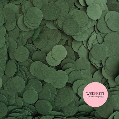 Circles Large 2.5cm Biodegradable - Forest Green