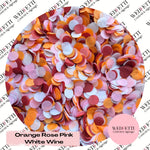Slow falling paper Confetti - Orange Rose Pink White Wine