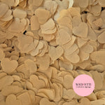 Biodegradable paper Confetti hearts - Burnt Tea