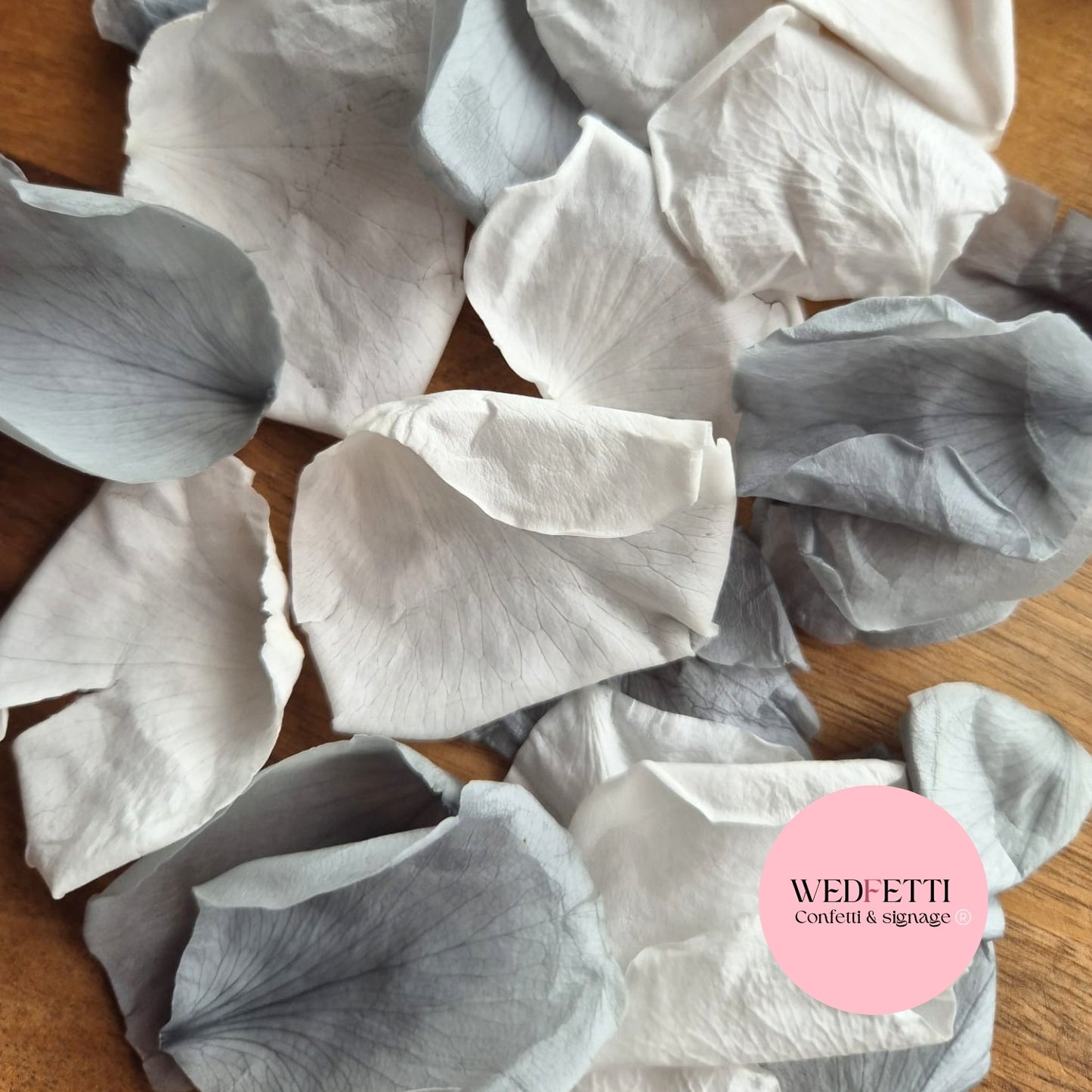 Rose Petals - Blue Silver White