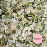 Slow falling paper Confetti - Deep Sage Ivory