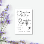 Lucia grey/ black collection Photo booth sign A5 WedFetti